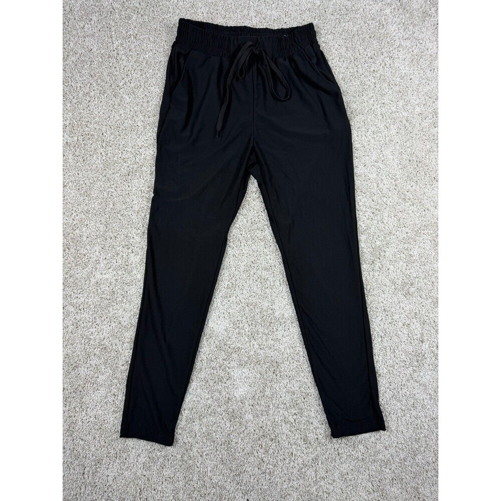 KORE Womens Black Jogger Pants Medium Drawstring Stretch Pull On Casual Lounge